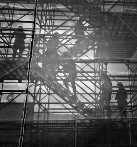 workers on a scaffolding